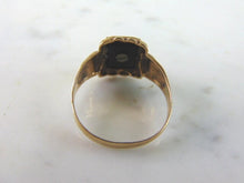 Load image into Gallery viewer, Vintage Estate 10K Yellow Gold Band Signet Ring  3.6g E4122