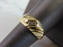 Load image into Gallery viewer, Mens Vintage Estate 14K Yellow Gold Diamond Ring, 4.6g E4128