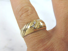Load image into Gallery viewer, Mens Vintage Estate 14K Yellow Gold Diamond Ring, 4.6g E4128