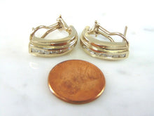 Load image into Gallery viewer, Pr of Womens Vintage Estate 14K White Gold Diamond Earrings 6.9g E4134