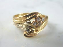 Load image into Gallery viewer, Unique Womens Vintage Estate 14k Gold Diamond Ring 9.6g E2032