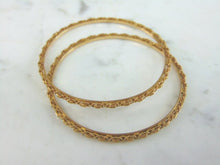 Load image into Gallery viewer, Pr Womens Vintage Estate 17K Yellow Gold Bangle Bracelets 17.0g E4167