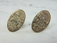 Load image into Gallery viewer, Mens Vintage Estate Sterling Silver Inca Cufflinks 11.8g E911