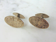 Load image into Gallery viewer, Mens Vintage Estate Sterling Silver Inca Cufflinks 11.8g E911