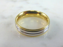 Load image into Gallery viewer, Mens Vintage Estate 18K Gold Platinum Band Ring, 12.4g E3357