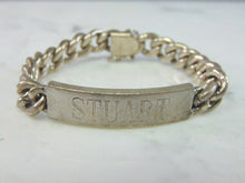 Load image into Gallery viewer, Mens Vintage Estate Sterling Silver Stuart ID Bracelet 51.2g E1968