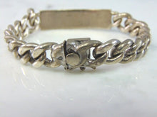 Load image into Gallery viewer, Mens Vintage Estate Sterling Silver Stuart ID Bracelet 51.2g E1968