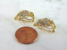 Load image into Gallery viewer, Pr of Womens Vintage Estate 14K Gold Diamond Earrings 4.9g E998