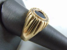 Load image into Gallery viewer, Mens Vintage Estate 14K Yellow Gold Diamond Onyx Ring 13.0g #E3091