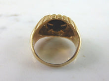 Load image into Gallery viewer, Mens Vintage Estate 14K Yellow Gold Diamond Onyx Ring 13.0g #E3091