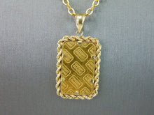 Load image into Gallery viewer, 24K Yellow Gold Credit Suisse Gold Bar Pendant Necklace 23.0g E4286