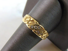 Load image into Gallery viewer, Mens Vintage Estate 14K Yellow Gold Diamond Ring 4.7g E2088