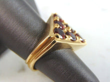 Load image into Gallery viewer, Unusual Womens Vintage Estate 14K Gold Garnet Cocktail Ring 13.8g E896