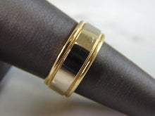 Load image into Gallery viewer, Mens 14K Yellow & White Gold Wedding Band Ring 8.2g  E1700