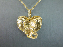 Load image into Gallery viewer, Vintage Estate 14K Gold Rope Necklace W/ Hindu Elephant Pendant 8.8g #E5009