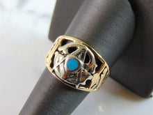 Load image into Gallery viewer, Mens Vintage Estate 14K & 10K Gold Free Mason Ring 7.8g E2364