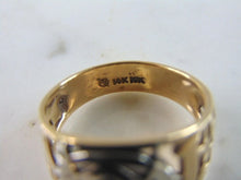 Load image into Gallery viewer, Mens Vintage Estate 14K & 10K Gold Free Mason Ring 7.8g E2364