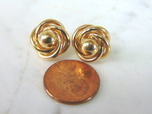 Load image into Gallery viewer, Pr Womens 14K Yellow Gold Infinity Knot Stud Earrings 4.2g E5219