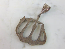 Load image into Gallery viewer, Mens Vintage Estate Sterling Silver Allah Religious Pendant 9.6g E5841