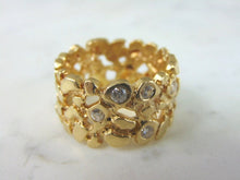 Load image into Gallery viewer, Mens Vintage Estate 14K Gold Diamond Nugget Ring 17.3g E803
