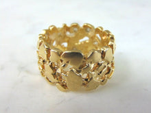 Load image into Gallery viewer, Mens Vintage Estate 14K Gold Diamond Nugget Ring 17.3g E803