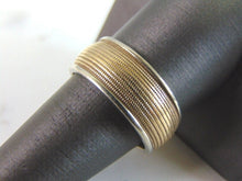 Load image into Gallery viewer, Mens Vintage Estate 14K Yellow & White Gold Wedding Ring, 11.5g E5990