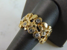 Load image into Gallery viewer, Mens Vintage Estate 14K Gold Diamond Nugget Ring 17.3g E803