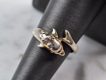 Load image into Gallery viewer, Womens Vintage Estate Sterling Silver CZ Dolphin Ring 2.8g E1065