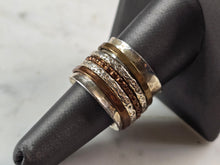 Load image into Gallery viewer, Womens Vintage Estate Sterling Silver Hammered Fidget Ring 15.2g E1100
