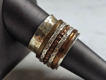 Load image into Gallery viewer, Womens Vintage Estate Sterling Silver Hammered Fidget Ring 15.2g E1100
