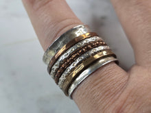 Load image into Gallery viewer, Womens Vintage Estate Sterling Silver Hammered Fidget Ring 15.2g E1100