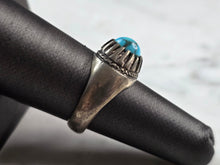 Load image into Gallery viewer, Womens Vintage Estate Sterling Silver Southwestern Turquoise Ring 5.5g E1103