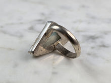 Load image into Gallery viewer, Womens Vintage Estate Sterling Silver Modernist Larimar Ring 6.2g E1108