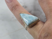Load image into Gallery viewer, Womens Vintage Estate Sterling Silver Modernist Larimar Ring 6.2g E1108