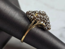 Load image into Gallery viewer, Exquisite Womens Vintage Estate 14K Gold Diamond Cluster Ring 5.3g  #E1109