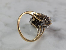 Load image into Gallery viewer, Exquisite Womens Vintage Estate 14K Gold Diamond Cluster Ring 5.3g  #E1109