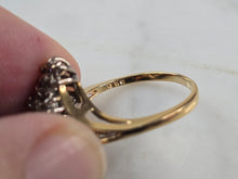 Load image into Gallery viewer, Exquisite Womens Vintage Estate 14K Gold Diamond Cluster Ring 5.3g  #E1109
