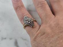 Load image into Gallery viewer, Exquisite Womens Vintage Estate 14K Gold Diamond Cluster Ring 5.3g  #E1109