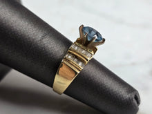 Load image into Gallery viewer, Womens Vintage Estate 14K Yellow Gold Diamond Topaz Ring 4.7g E1110