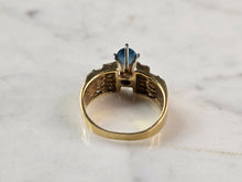 Load image into Gallery viewer, Womens Vintage Estate 14K Yellow Gold Diamond Topaz Ring 4.7g E1110