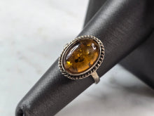 Load image into Gallery viewer, Womens Vintage Estate Sterling Silver Modernist Citrine Ring 3.8g #E1119