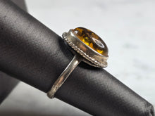Load image into Gallery viewer, Womens Vintage Estate Sterling Silver Modernist Citrine Ring 3.8g #E1119