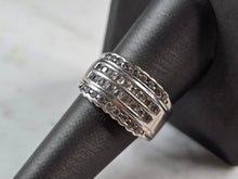 Load image into Gallery viewer, Womens Vintage Estate Sterling Silver CZ Ring 8.2g E1123