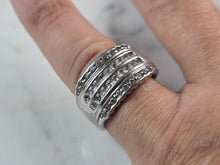 Load image into Gallery viewer, Womens Vintage Estate Sterling Silver CZ Ring 8.2g E1123