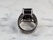 Load image into Gallery viewer, Womens Vintage Estate Sterling Silver Onyx Ring 7.6g E1127