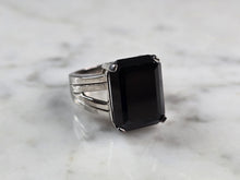 Load image into Gallery viewer, Womens Vintage Estate Sterling Silver Onyx Ring 7.6g E1127