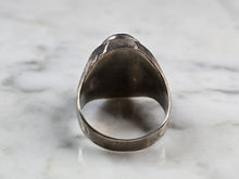 Load image into Gallery viewer, Mens Estate Sterling Silver 950 Modernist Onyx Ring 8.2g E1129