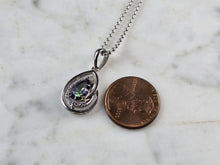 Load image into Gallery viewer, Womens Vintage Estate Sterling Silver Mystic Topaz Pendant Necklace 4.5g E1130