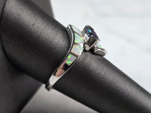 Load image into Gallery viewer, Womens Sterling Silver Modernist Blue Opal Mystic Topaz Ring 4.8g E1133