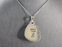 Load image into Gallery viewer, Womens Vintage Estate Sterling Silver Turquoise Pendant Necklace 19.2g E1134